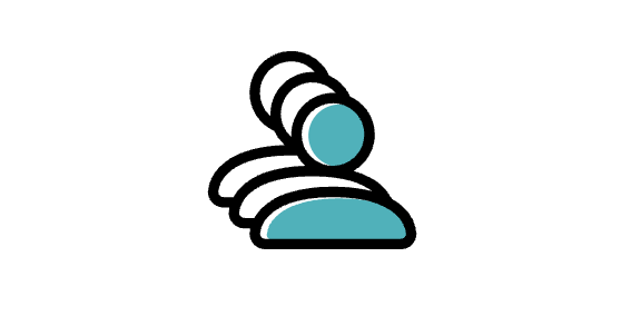 Ikon von Menschen symbolisiert Familie und Angehörige.